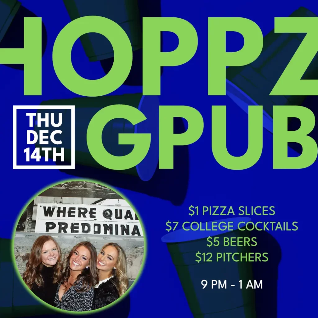 GPUB X HOPPZ THURSDAY TAKEOVER! New monthly college party with cheap drinks and prizes in downtown Providence!